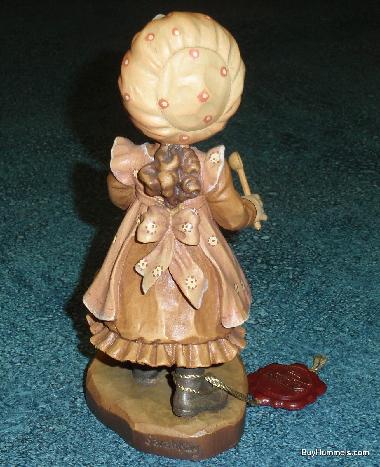 Ginger Snap ANRI Sarah Kay 6" Wood Carved Figurine Limited Edition Signed WIth Original Box