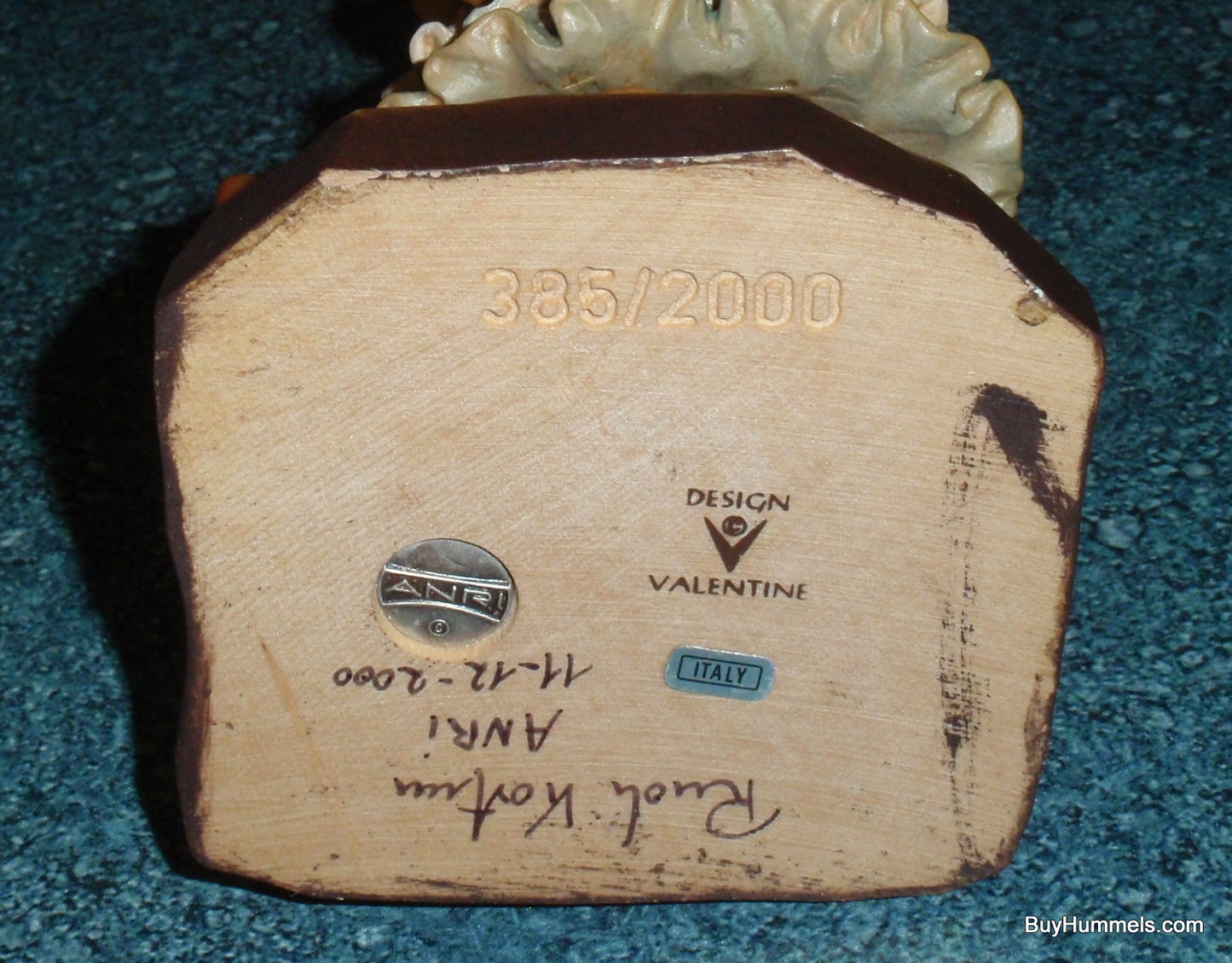 "Cherish" ANRI Sarah Kay Wood Carved 6" Figurine Signed With Original Box!
