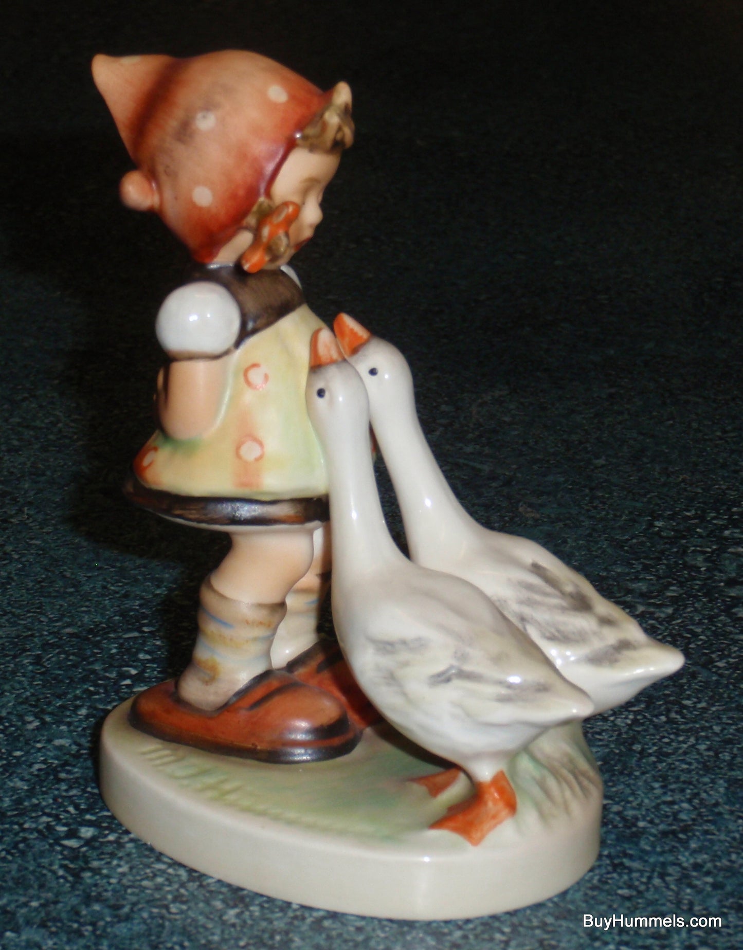 "Goose Girl" Goebel Hummel Figurine #47 3/0 - Little Girl With Two Geese!