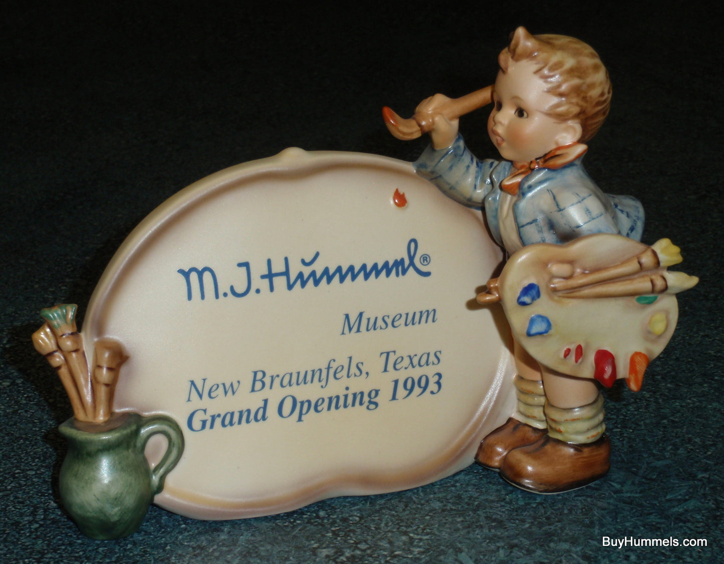 Hummel "The Artist" Museum Plaque 1993 GRAND OPENING New Braunfels Texas #756 With Box