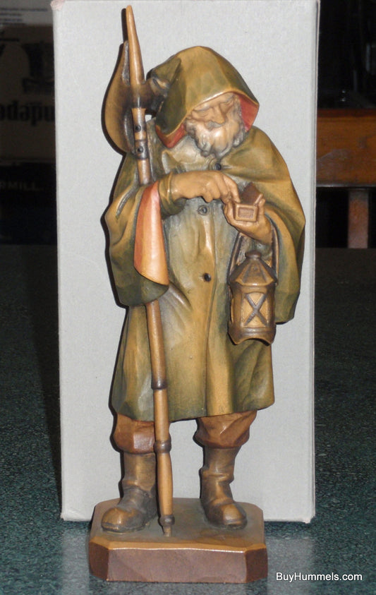 ANRI "Night Guard" Wood Carved 10" Figurine Signed With Original Box!