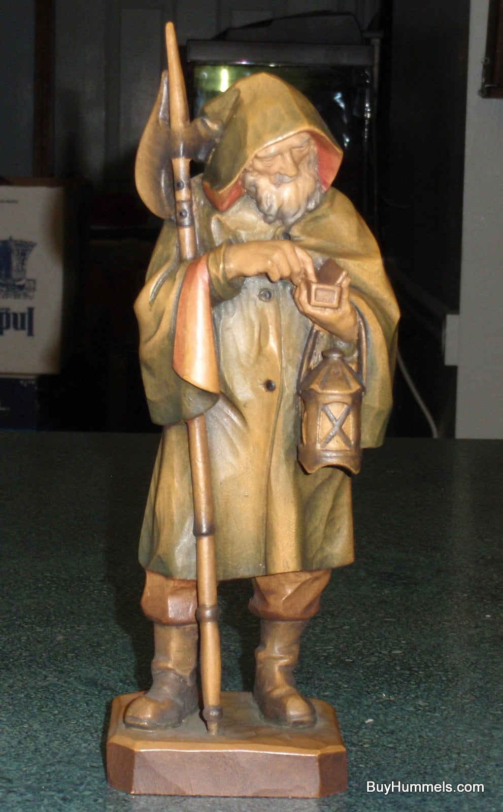 ANRI "Night Guard" Wood Carved 10" Figurine Signed With Original Box!