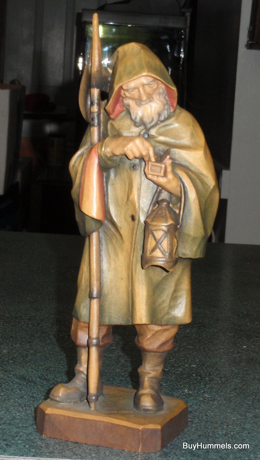 ANRI "Night Guard" Wood Carved 10" Figurine Signed With Original Box!