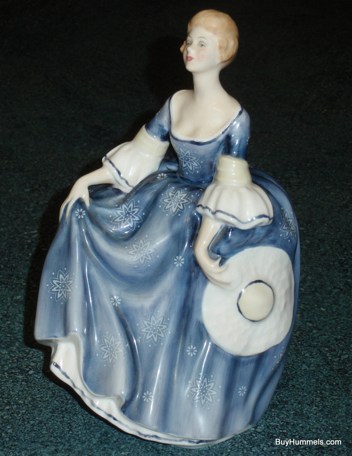 royal doulton blue dress Royal Doulton Happy Birthday 2002 Blue Dress Lady Figurine