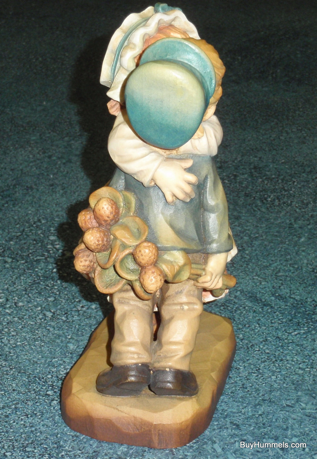 Anri Italy Ferrandiz “First Kiss” Limited Edition Wood Carving Figurine 7" With Original Box - Little Girl Giving Boy Her First Kiss - GIFT!