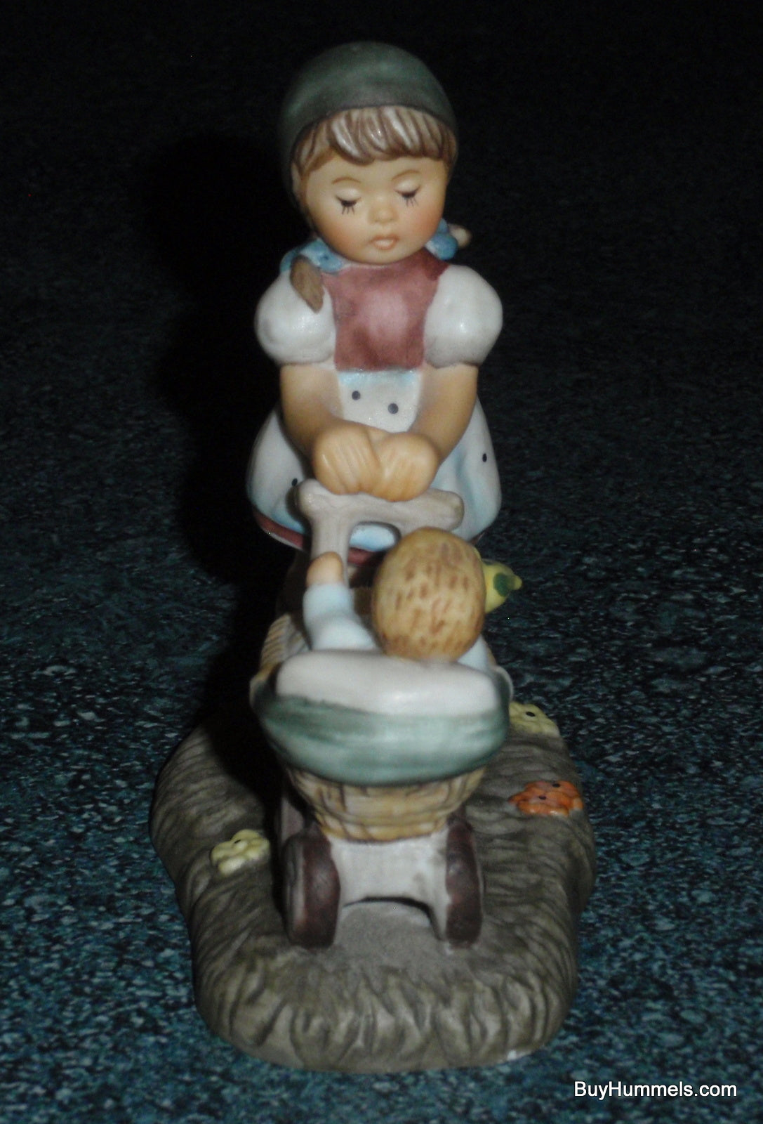 Goebel For Month July "Sunshine Stroll" Hummel Figurine Girl With Baby Carriage!