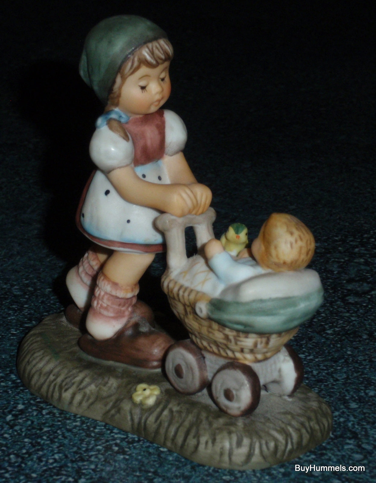 Goebel For Month July "Sunshine Stroll" Hummel Figurine Girl With Baby Carriage!