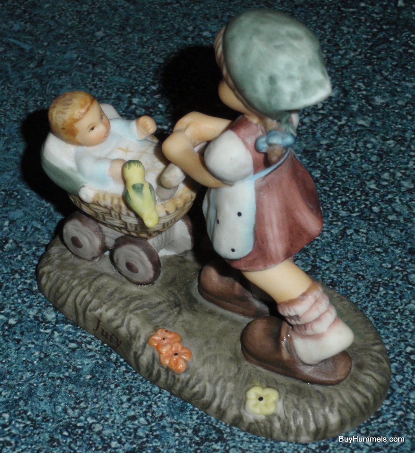 Goebel For Month July "Sunshine Stroll" Hummel Figurine Girl With Baby Carriage!
