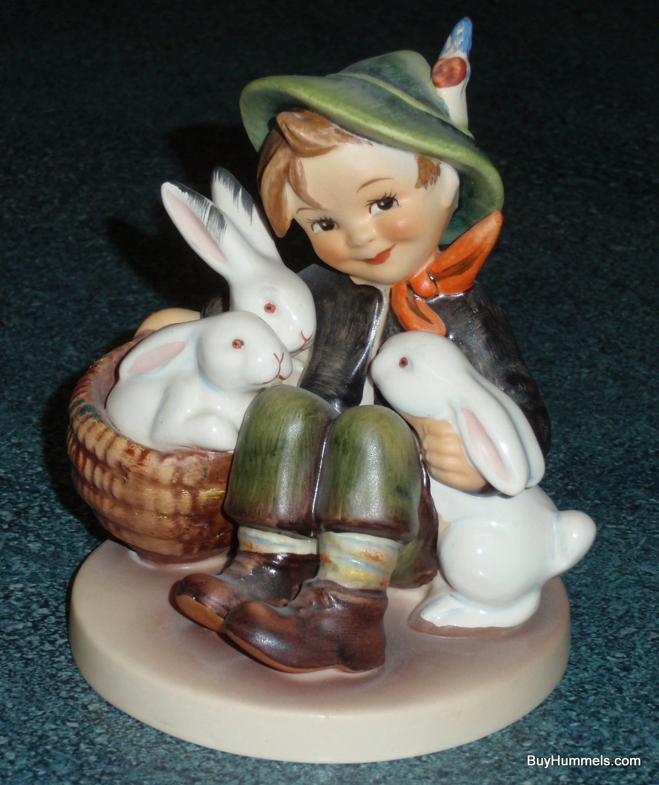 "Playmates" Hummel Bunnies Figurine #58/1 - Boy With Bunnies - Large Version!