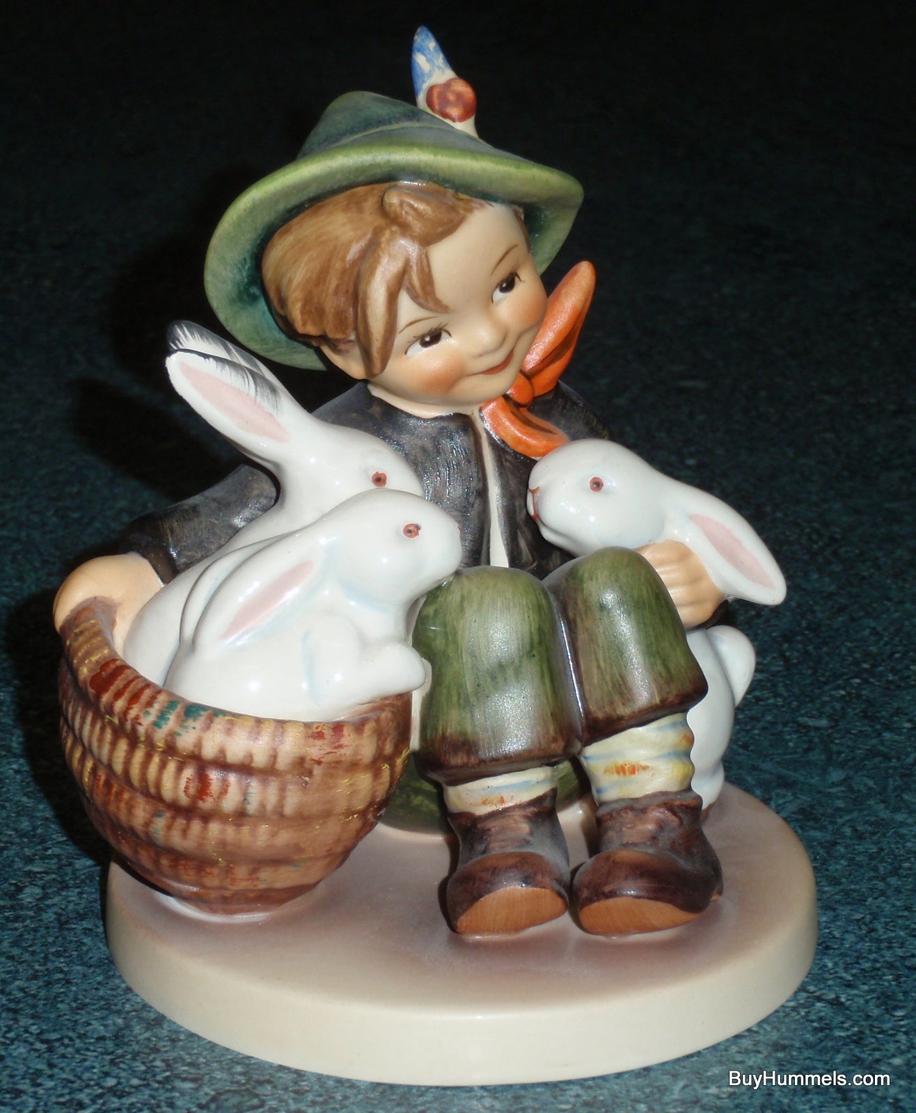 "Playmates" Hummel Bunnies Figurine #58/1 - Boy With Bunnies - Large Version!