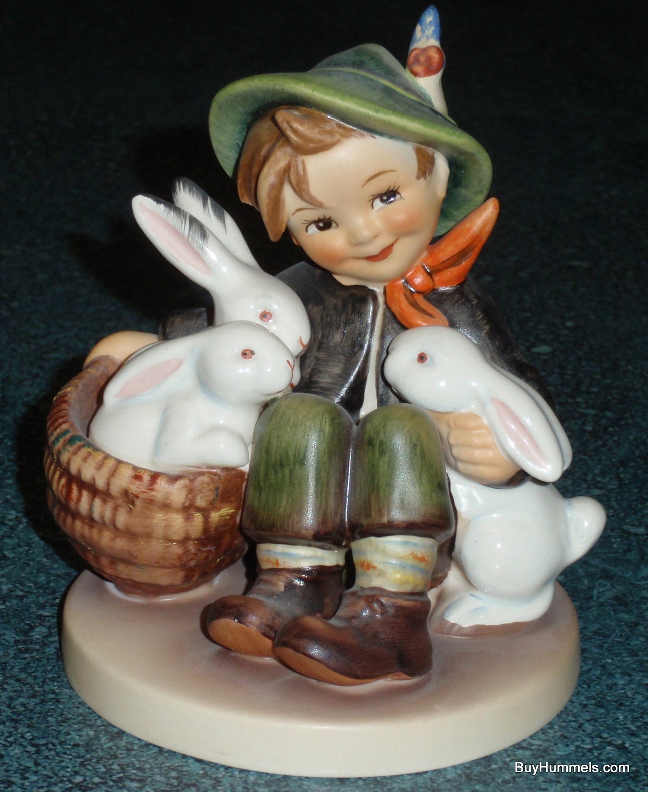 "Playmates" Hummel Bunnies Figurine #58/1 - Boy With Bunnies - Large Version!