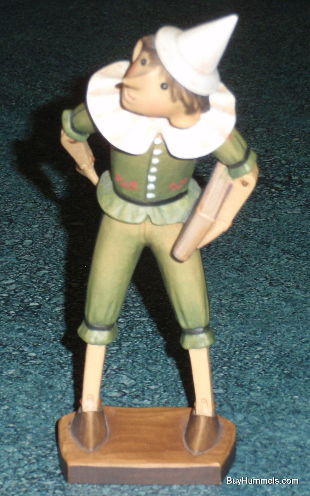 Anri 6" Wooden Pinocchio Figurine In Green Signed With Original Box - ULTRA RARE GIFT!