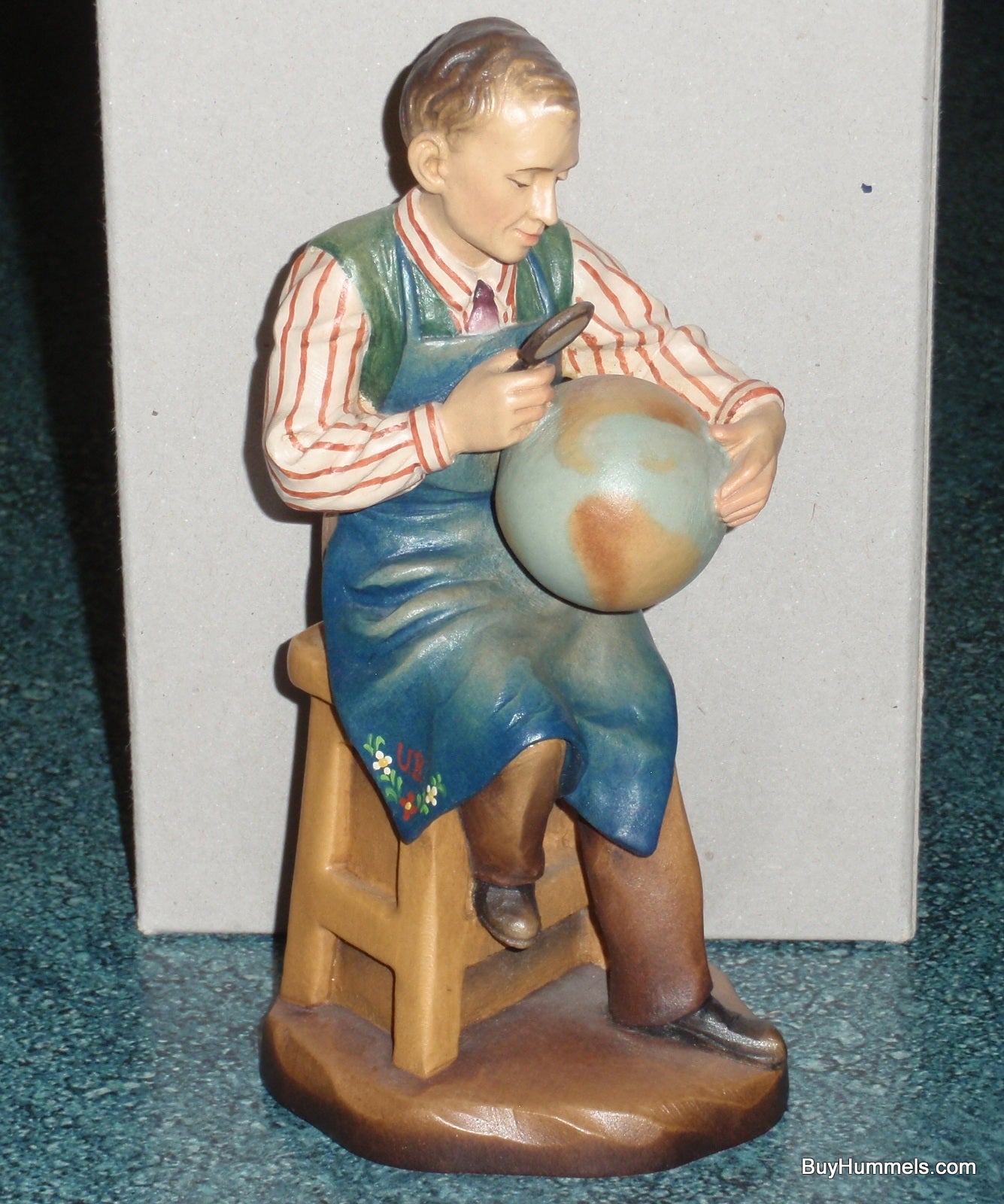 Anri Wood Carving "Planning The Tour" Bernadi’s Reflections Signed By Ulrich Bernadi With Original Box - Very Rare Collectible Gift!