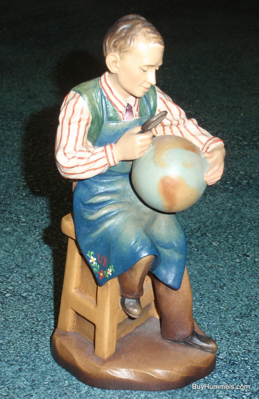 Anri Wood Carving "Planning The Tour" Bernadi’s Reflections Signed By Ulrich Bernadi With Original Box - Very Rare Collectible Gift!