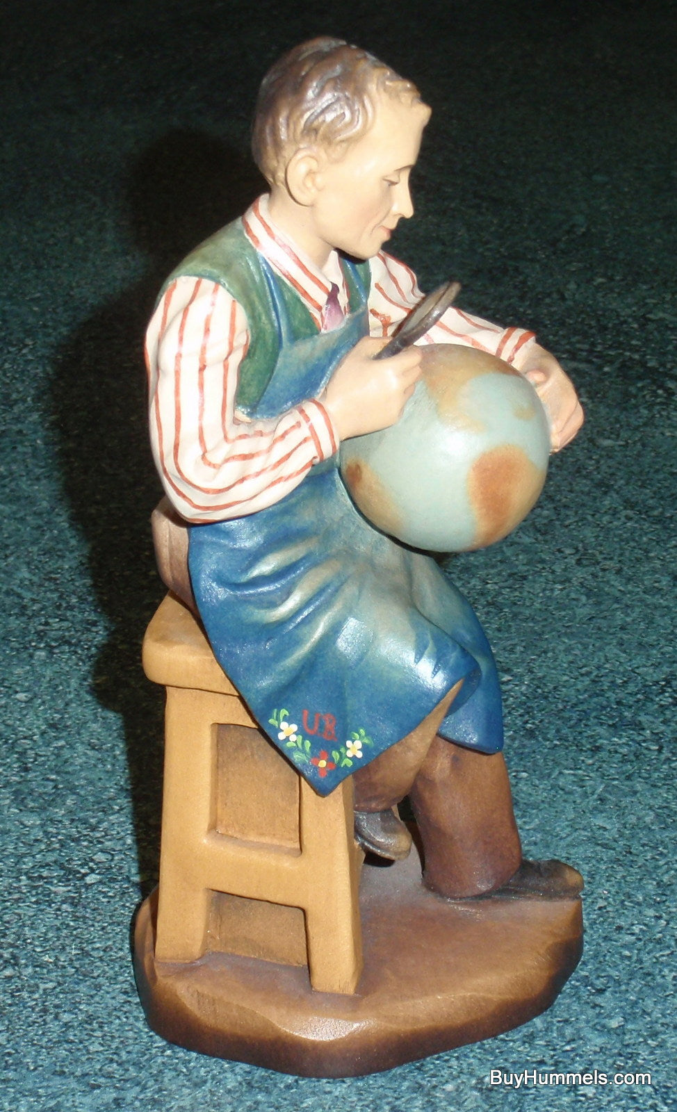 Anri Wood Carving "Planning The Tour" Bernadi’s Reflections Signed By Ulrich Bernadi With Original Box - Very Rare Collectible Gift!