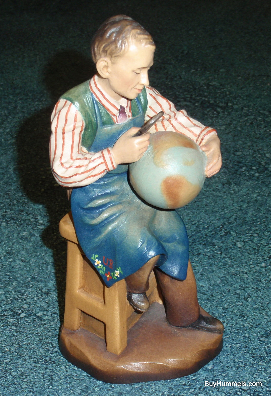 Anri Wood Carving "Planning The Tour" Bernadi’s Reflections Signed By Ulrich Bernadi With Original Box - Very Rare Collectible Gift!