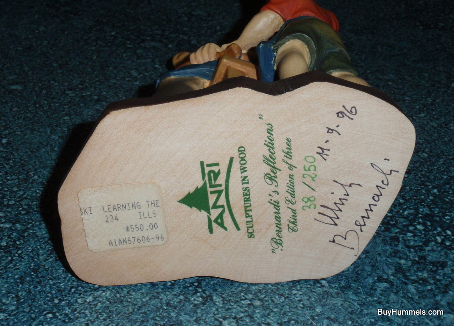 ANRI Wood Carving "Learning The Skills" Ulrich Bernadi’s Reflections SIGNED BY Ulrich With Original Box!