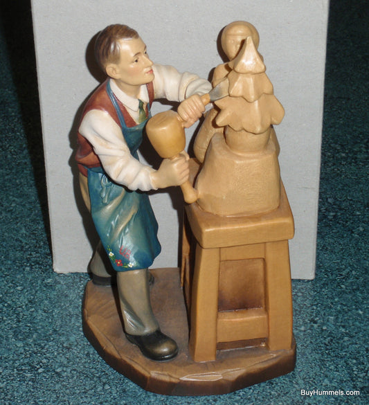 ANRI Wood Carving "Master At Work" Bernardi's Reflections SIGNED With Box - RARE