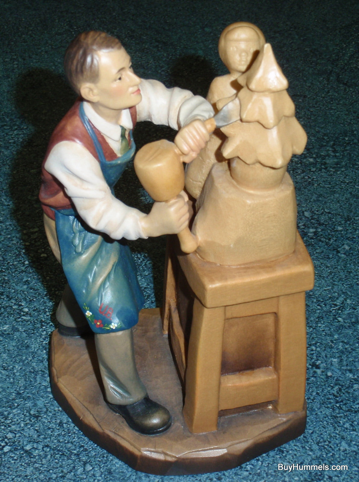 ANRI Wood Carving "Master At Work" Bernardi's Reflections SIGNED With Box - RARE