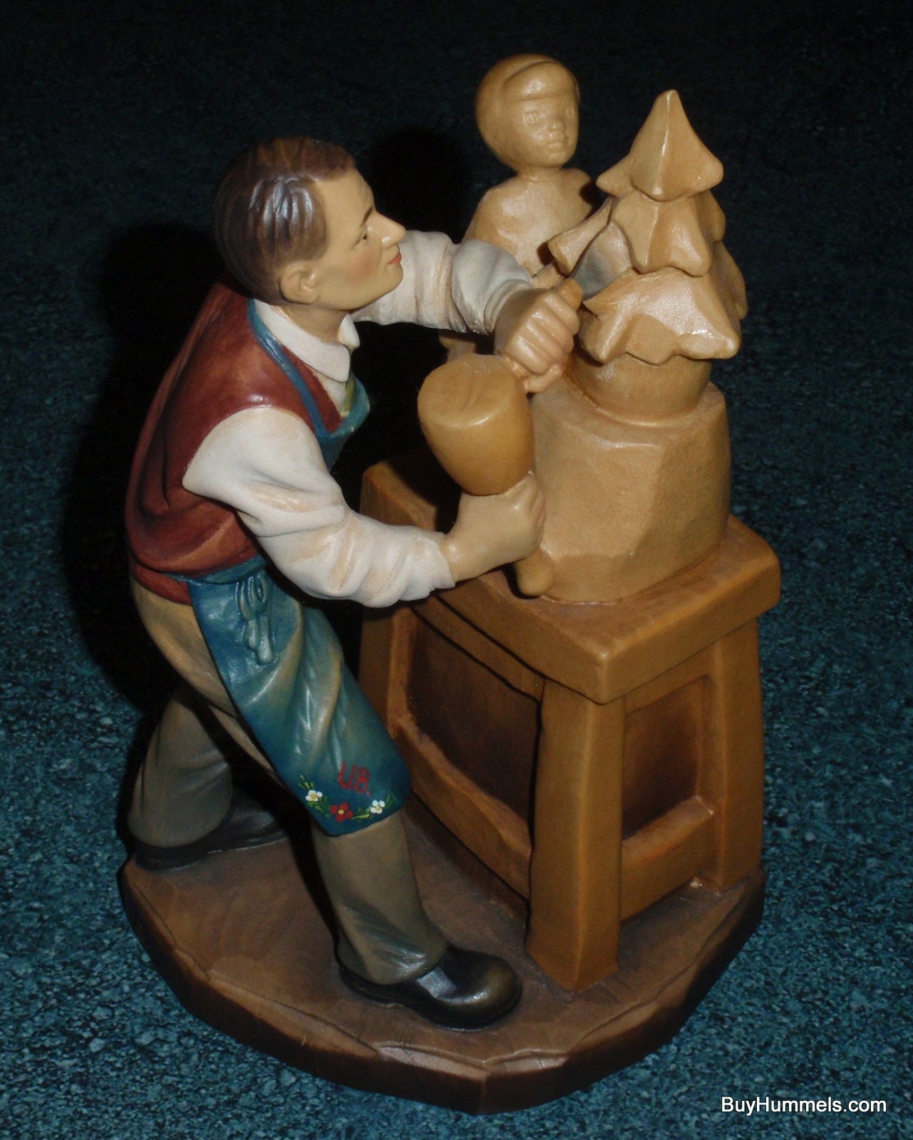 ANRI Wood Carving "Master At Work" Bernardi's Reflections SIGNED With Box - RARE