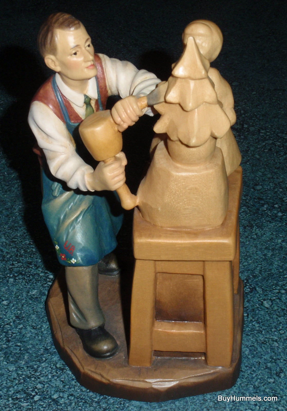 ANRI Wood Carving "Master At Work" Bernardi's Reflections SIGNED With Box - RARE