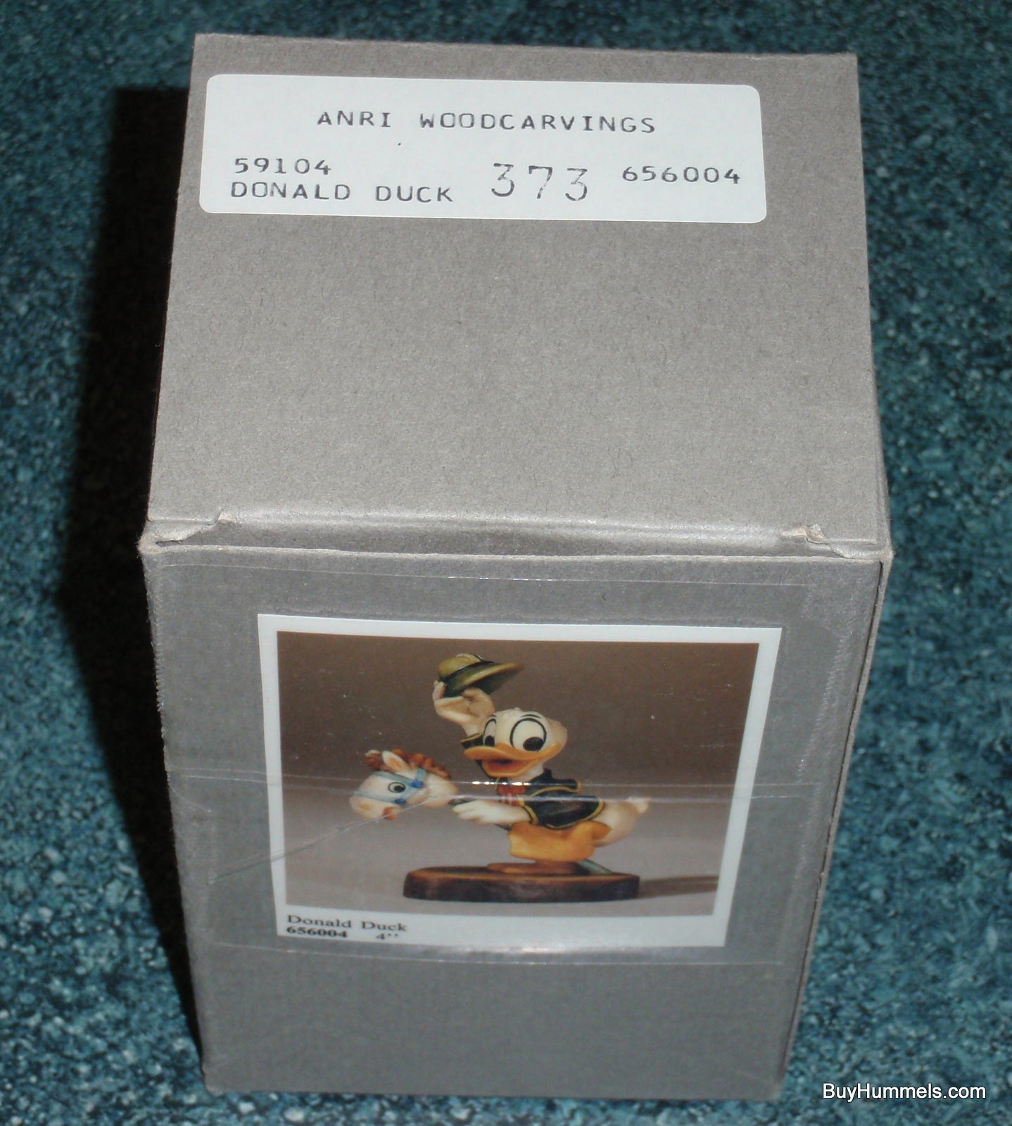 Anri 4" Disney Donald Duck Figurine Riding Stick Horse Signed With Original Box #656004