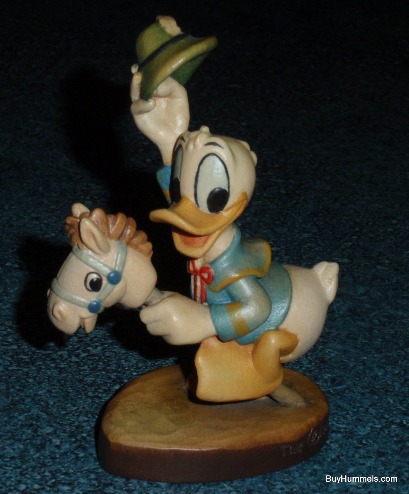 Anri 4" Disney Donald Duck Figurine Riding Stick Horse Signed With Original Box #656004