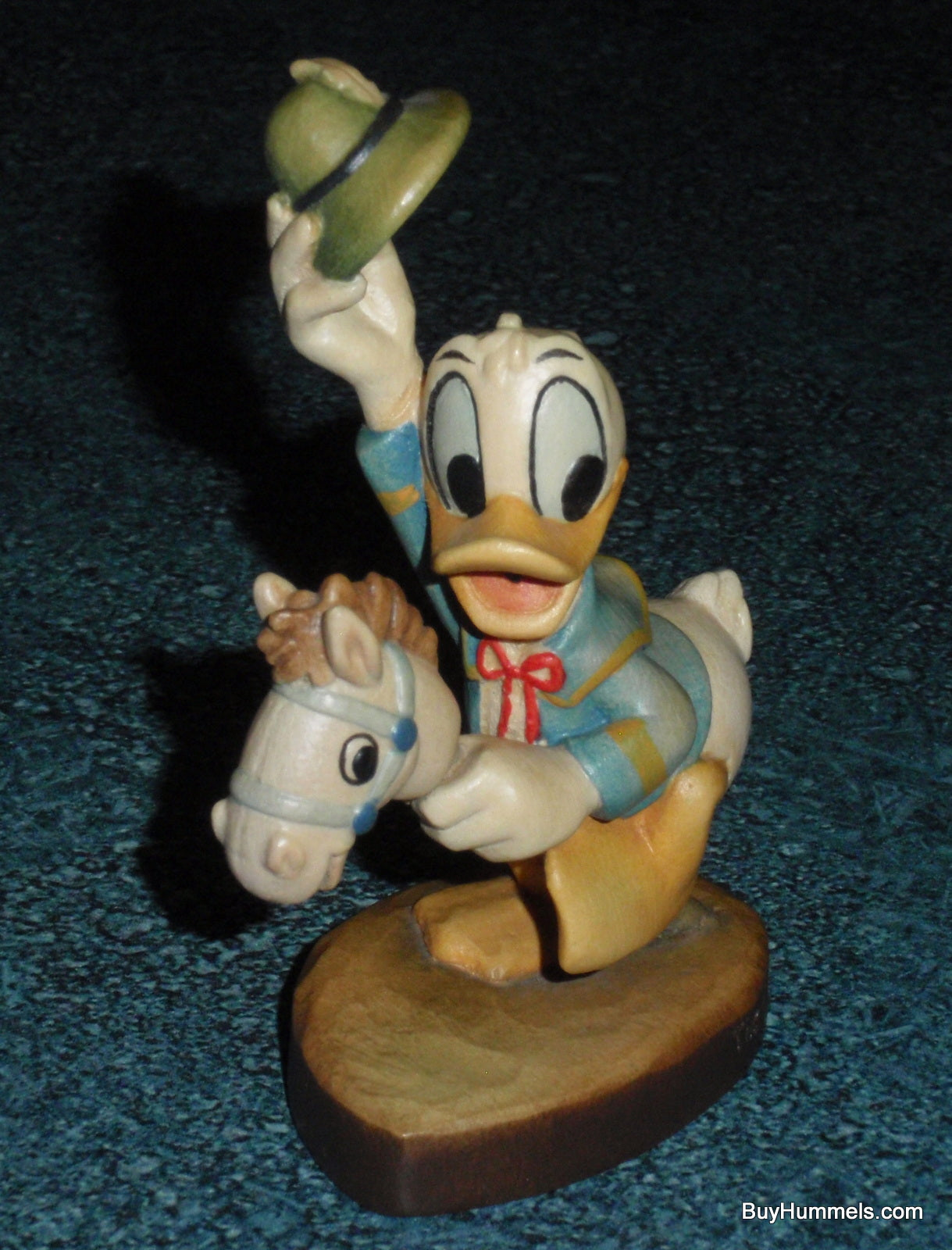 Anri 4" Disney Donald Duck Figurine Riding Stick Horse Signed With Original Box #656004