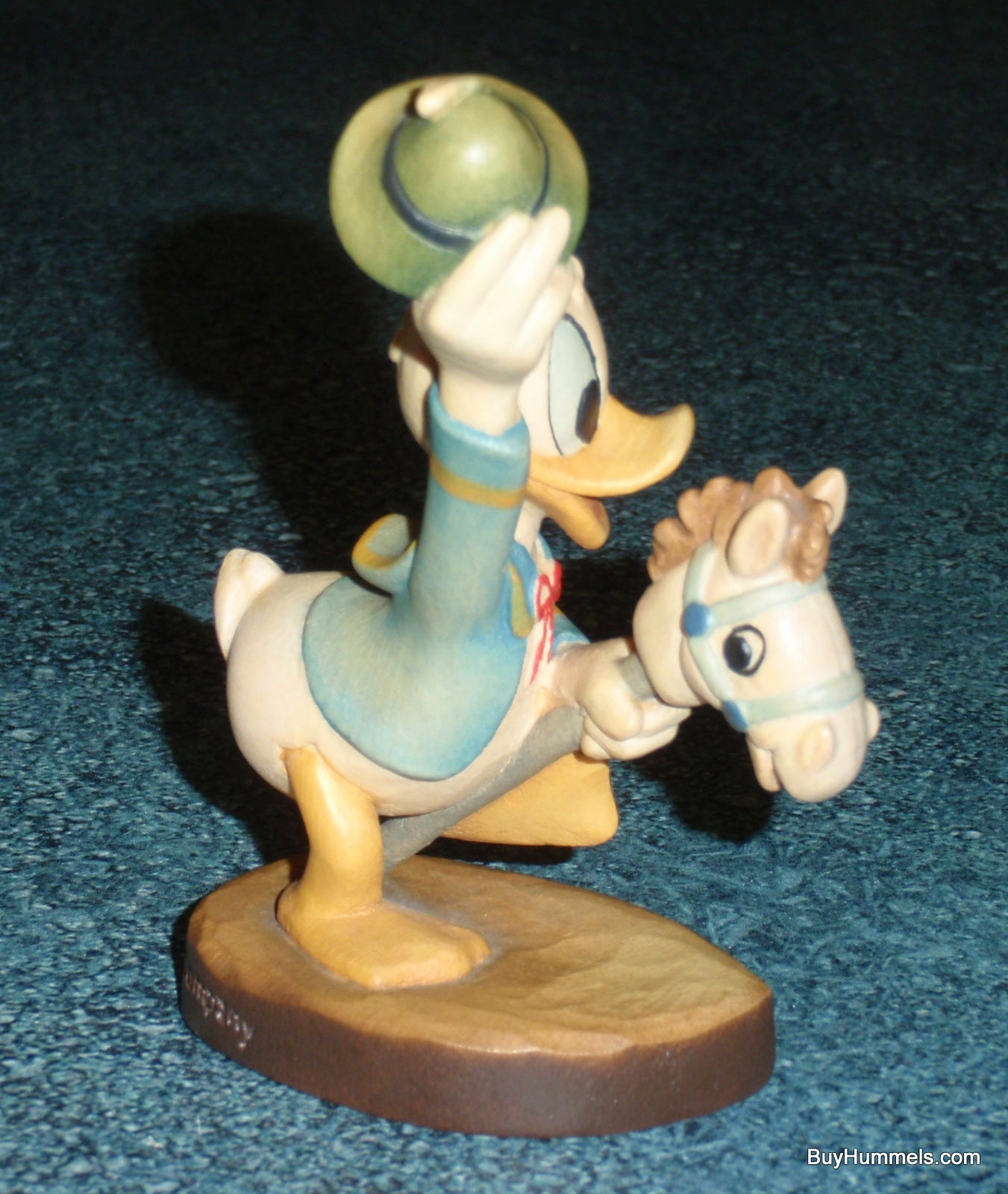Anri 4" Disney Donald Duck Figurine Riding Stick Horse Signed With Original Box #656004