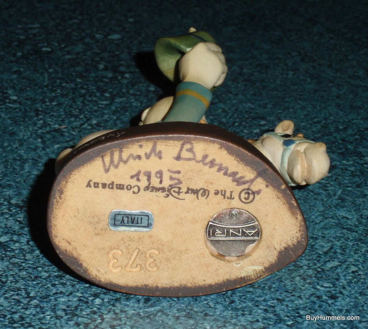 Anri 4" Disney Donald Duck Figurine Riding Stick Horse Signed With Original Box #656004