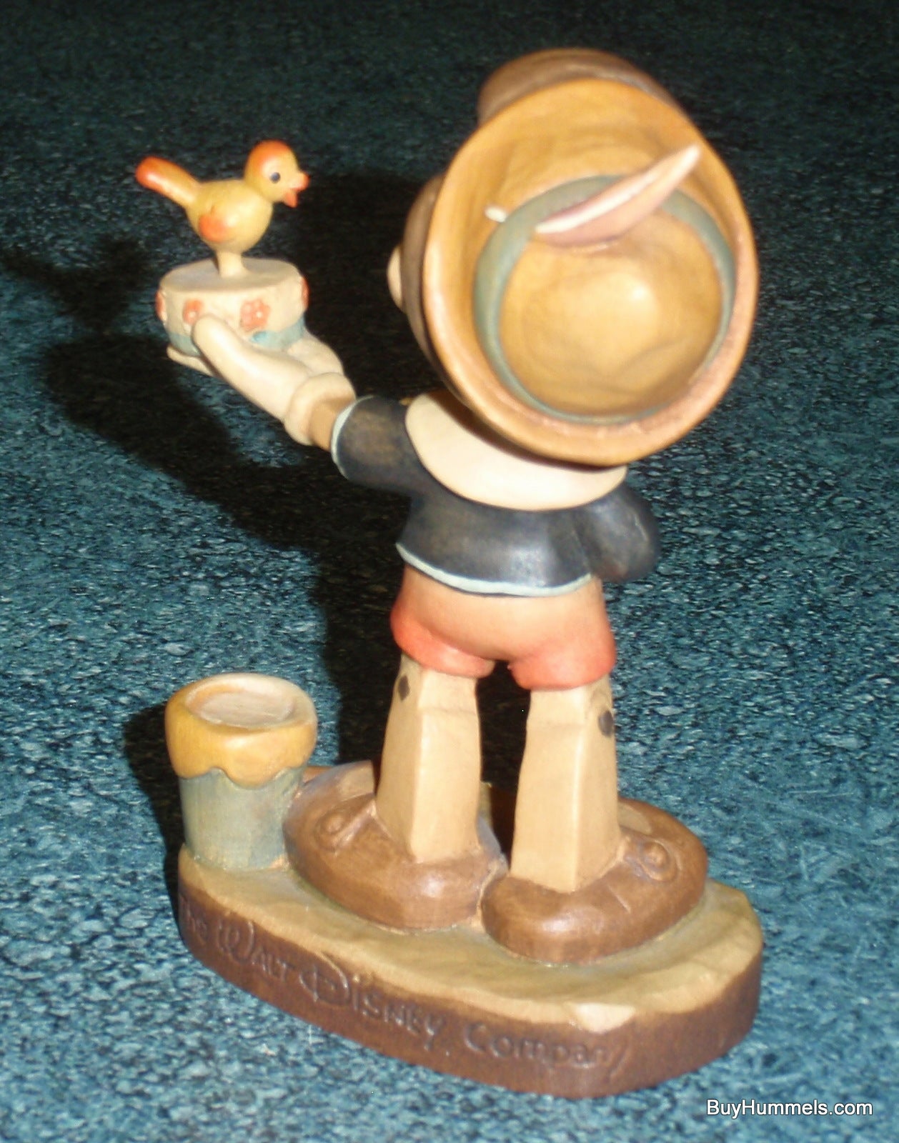 Anri Disney Pinocchio Wood Carved 4" Figurine Italy #656003 Signed With Original Box And COA