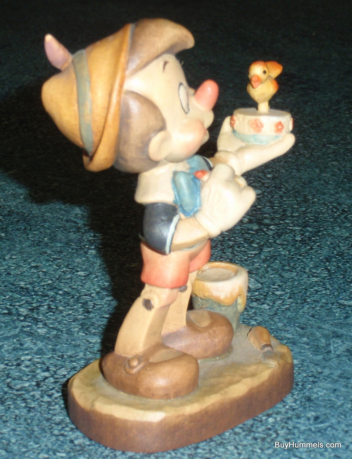 Anri Disney Pinocchio Wood Carved 4" Figurine Italy #656003 Signed With Original Box And COA