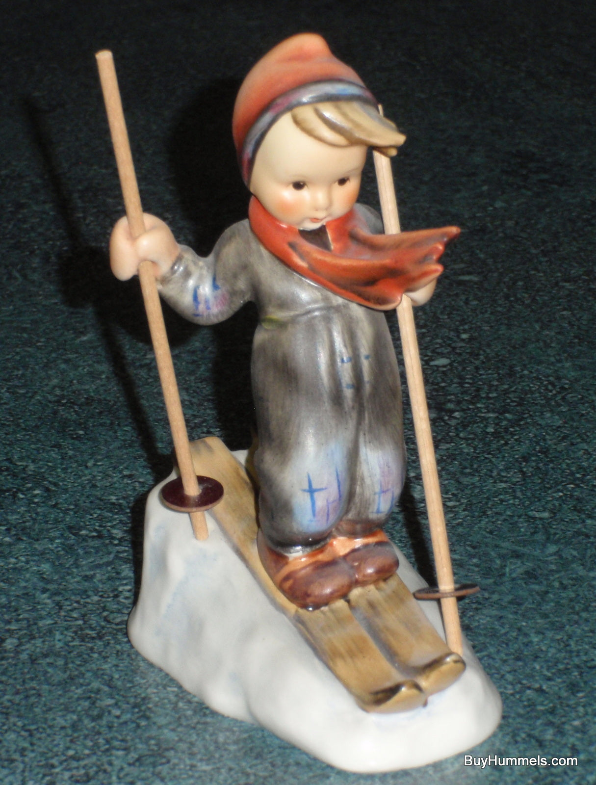 "Skier" Goebel Hummel Figurine #59 - With Wooden Poles - RARE COLLECTIBLE CHRISTMAS GIFT!