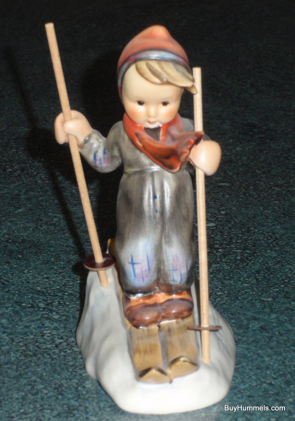 "Skier" Goebel Hummel Figurine #59 - With Wooden Poles - RARE COLLECTIBLE CHRISTMAS GIFT!
