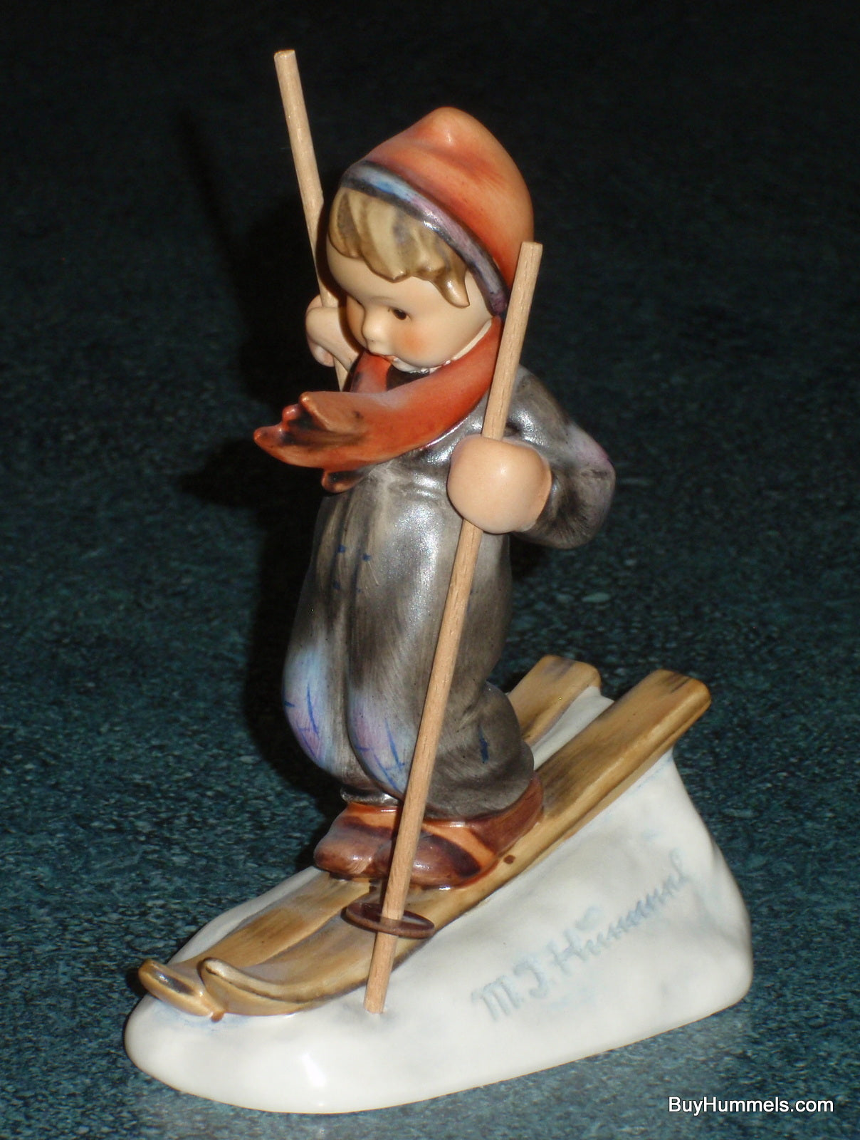 "Skier" Goebel Hummel Figurine #59 - With Wooden Poles - RARE COLLECTIBLE CHRISTMAS GIFT!