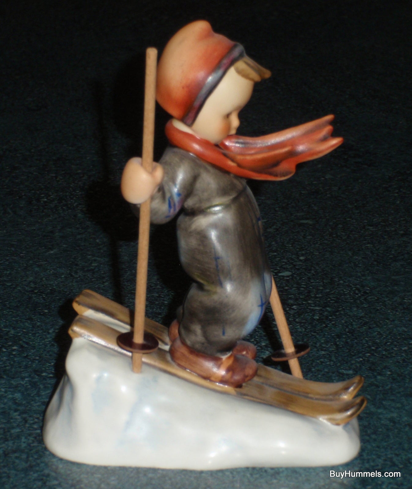 "Skier" Goebel Hummel Figurine #59 - With Wooden Poles - RARE COLLECTIBLE CHRISTMAS GIFT!