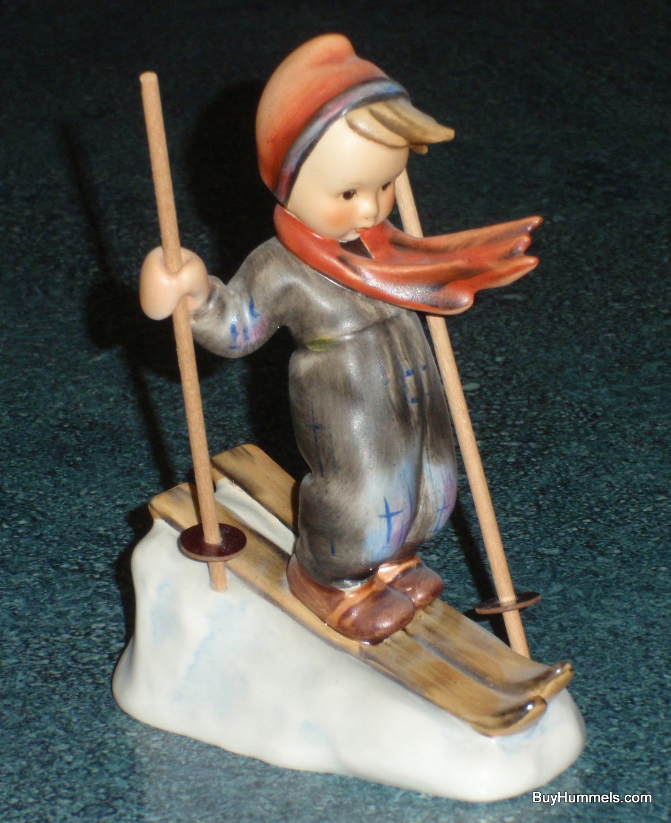 "Skier" Goebel Hummel Figurine #59 - With Wooden Poles - RARE COLLECTIBLE CHRISTMAS GIFT!