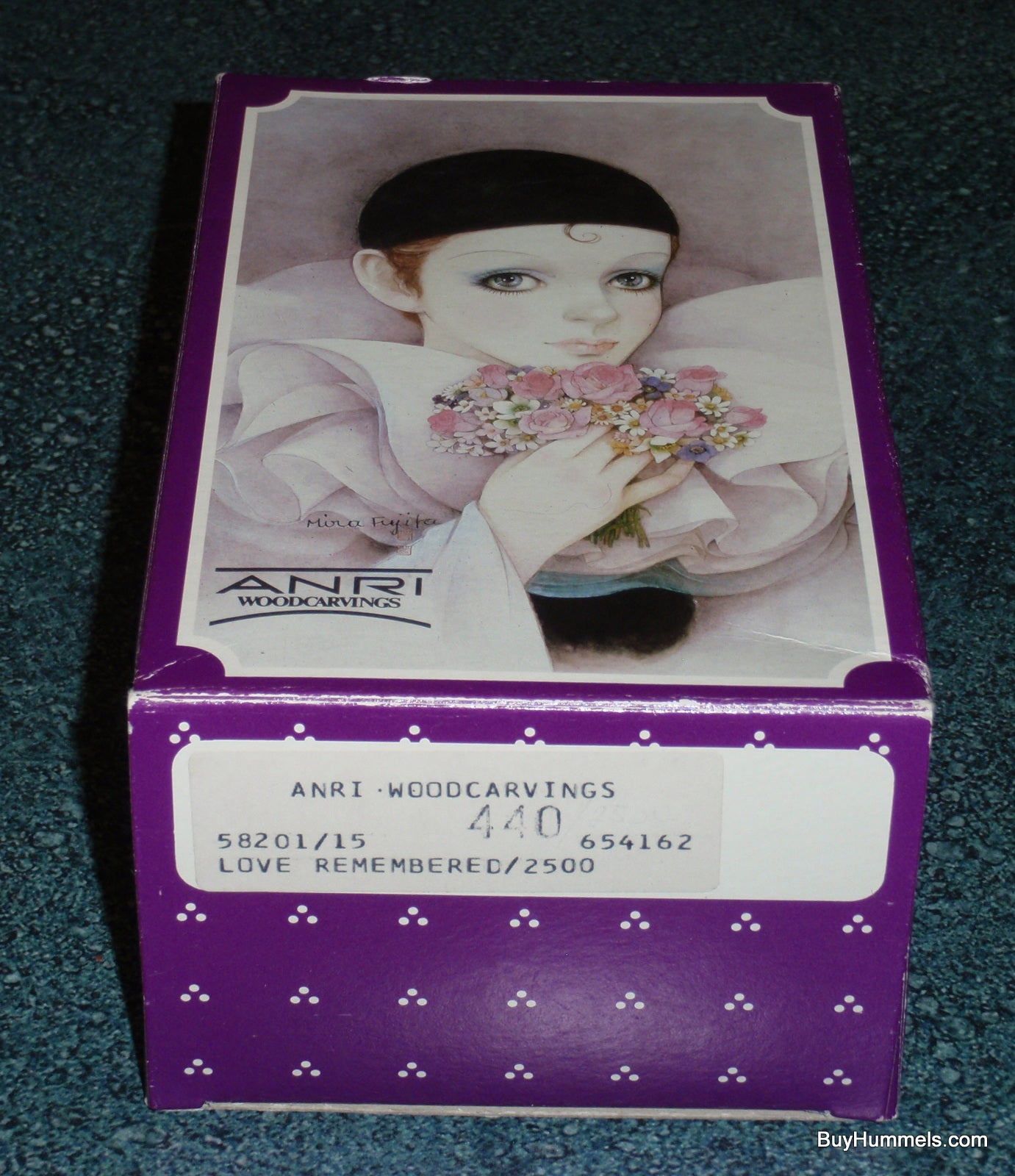 Anri 6" Wood Carving "Love Remembered" Clown Figurine #654162 With Original Box - Very Rare Collectible Gift From Italy!