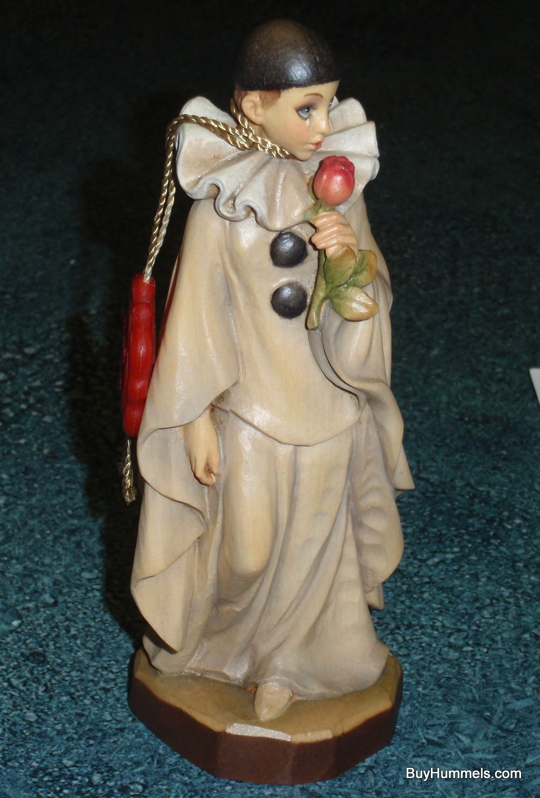 Anri 6" Wood Carving "Love Remembered" Clown Figurine #654162 With Original Box - Very Rare Collectible Gift From Italy!
