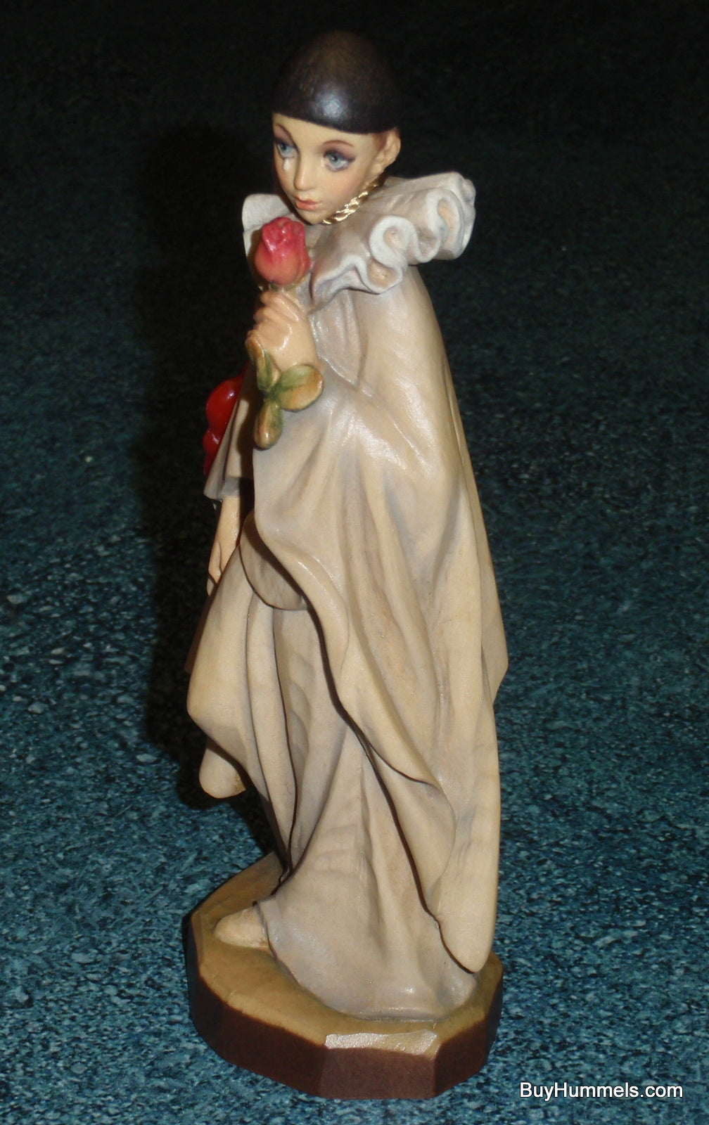 Anri 6" Wood Carving "Love Remembered" Clown Figurine #654162 With Original Box - Very Rare Collectible Gift From Italy!