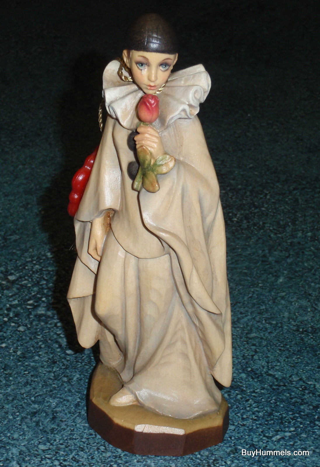 Anri 6" Wood Carving "Love Remembered" Clown Figurine #654162 With Original Box - Very Rare Collectible Gift From Italy!