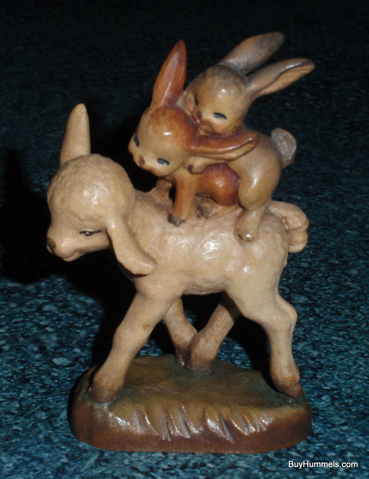 Anri Ferrandiz Wood Carved 3" Figurine "Spring Outing" Signed With Original Box - RARE!