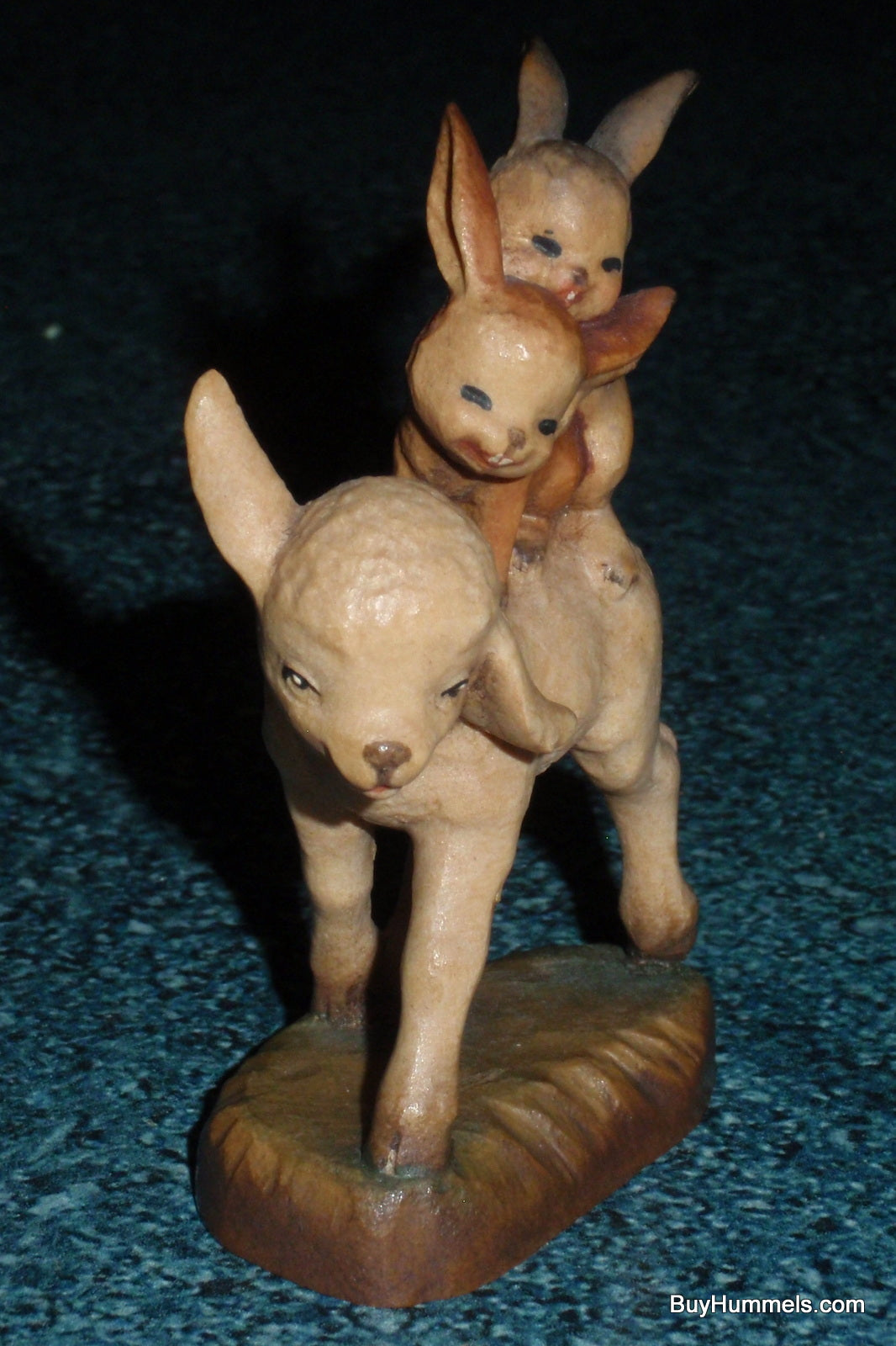 Anri Ferrandiz Wood Carved 3" Figurine "Spring Outing" Signed With Original Box - RARE!