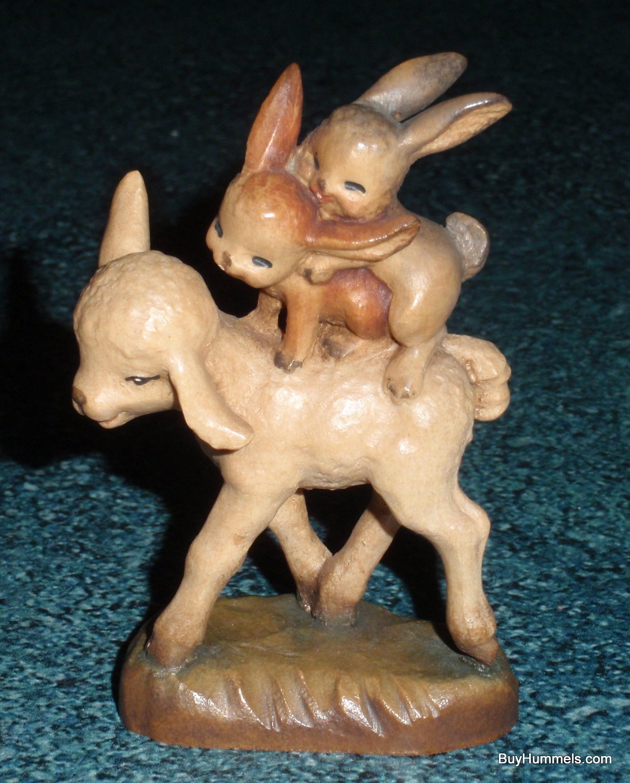 Anri Ferrandiz Wood Carved 3" Figurine "Spring Outing" Signed With Original Box - RARE!