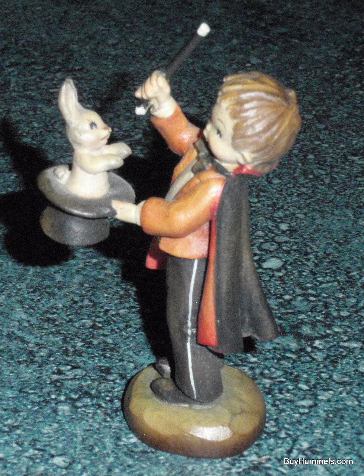 ANRI Ferrandiz Abracadabra 3" LIMITED EDITION Wood Carving Figurine With Original Box #55645 - Little Boy Pulling Rabbit From Hat!