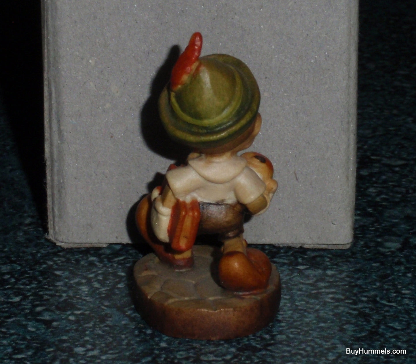 Anri Disney Miniature 2" Wood Carving Figurine From Italy PINOCCHIO With Apple And Book With Original Box - RARE DISNEYANA Gift!
