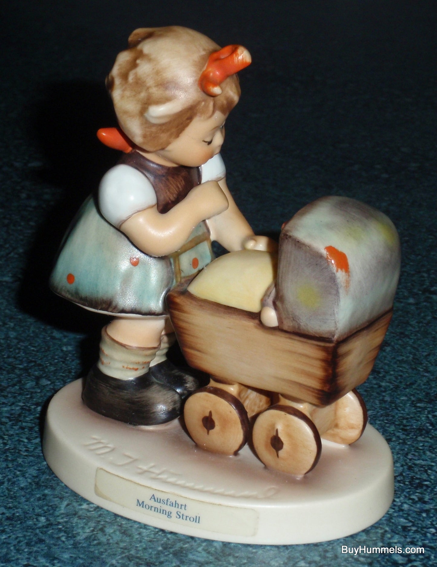 "Morning Stroll" Goebel Hummel Figurine #375 3/0 - Little Girl With Baby Carriage!