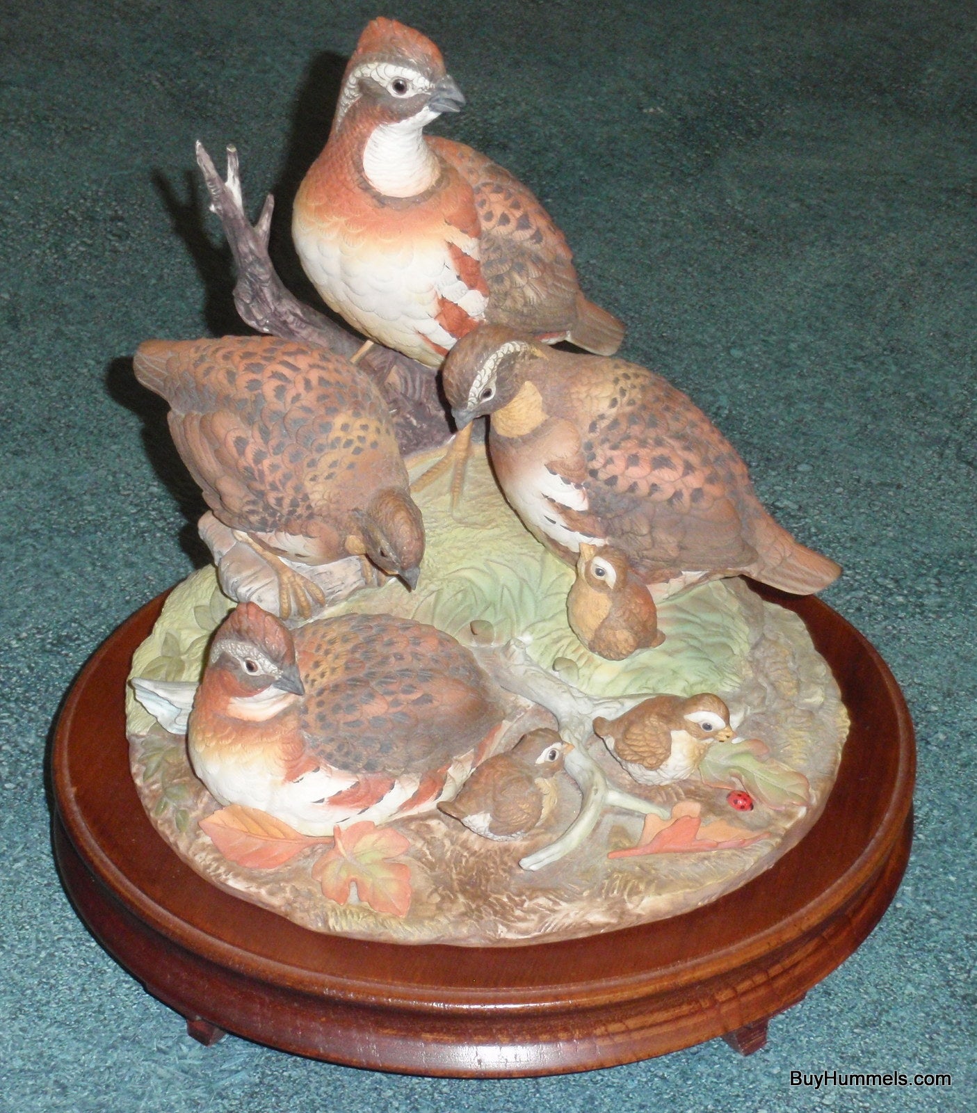 Andrea By Sadek Group of Bob White Quail Large Birds Limited Edition with Base!