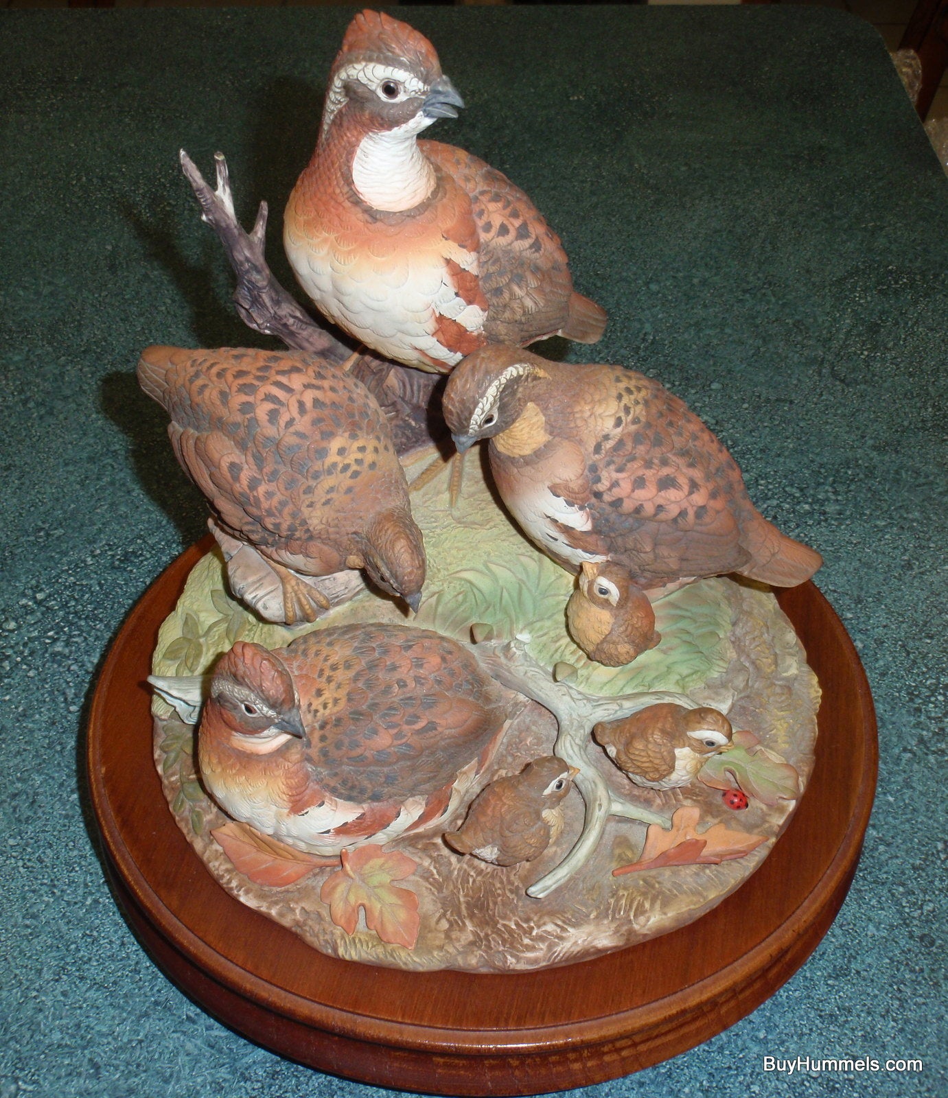 Andrea By Sadek Group of Bob White Quail Large Birds Limited Edition with Base!