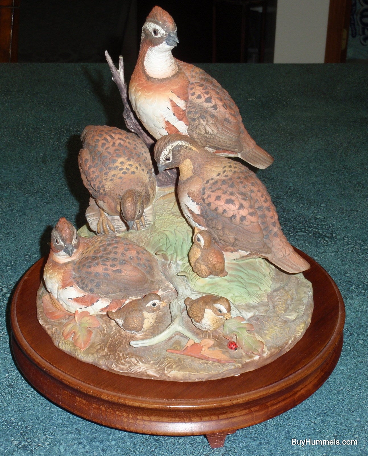 Andrea By Sadek Group of Bob White Quail Large Birds Limited Edition with Base!